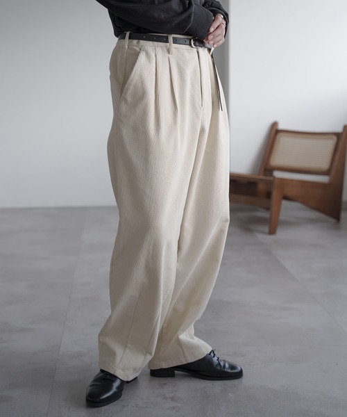 epnok(エプノック)の「コーデュロイワイドパンツ(その他パンツ・メンズ・ブラック/オフホワイト/チャコールグレー・マルチサイズ)」の17枚目の写真