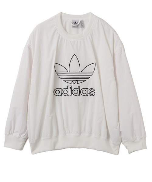 adidas(アディダス)の「adidas WOVEN CREW / アディダス ウーブン クルー(スウェット・レディース・ホワイト・L/M/S)」の1枚目の写真