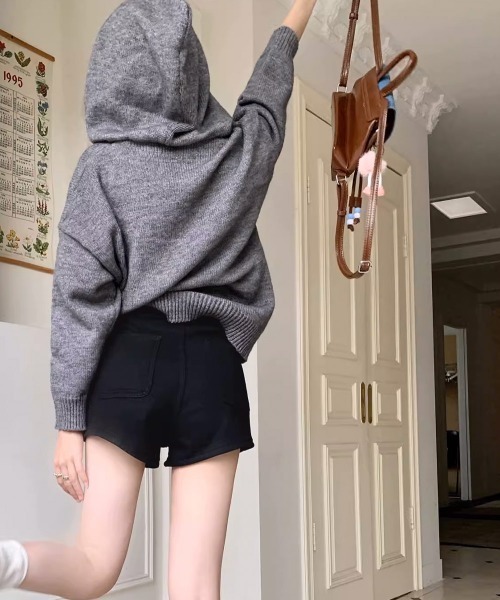 Miniministore(ミニミニストア)の「裏起毛 デニムショートパンツ レディース(デニムパンツ・レディース・ブラック・M/L/S/XL)」の2枚目の写真