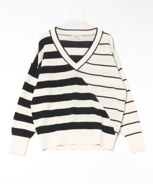 Desigual（デシグアル）の「ストライプセーター（ニット/セーター・レディース・ホワイト・S/M/L）」の7枚目の写真