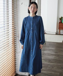 サニークラウズ　インディゴキルトワンピース〈レディース〉