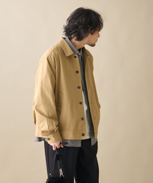 CIAOPANIC TYPY（チャオパニックティピー）の「Re LABEL ユニセックスコットンツイルハーフジャケット（ブルゾン・メンズ・チャコールグレー/ネイビー/ベージュ・LARGE/MEDIUM）」の22枚目の写真