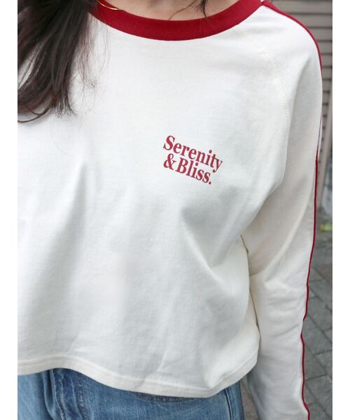 Ungrid（アングリッド）の「【WEB限定】サイドラインラグランロングスリーブTee（Tシャツ/カットソー・レディース・ピンク/アイボリー/ネイビー・FREE）」の12枚目の写真