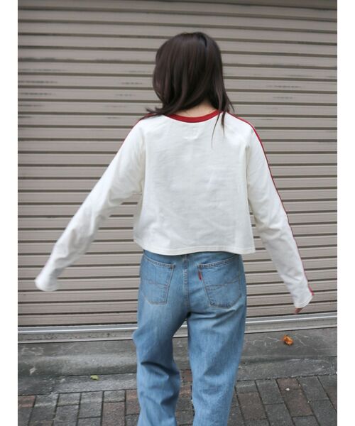 Ungrid（アングリッド）の「【WEB限定】サイドラインラグランロングスリーブTee（Tシャツ/カットソー・レディース・ピンク/アイボリー/ネイビー・FREE）」の13枚目の写真