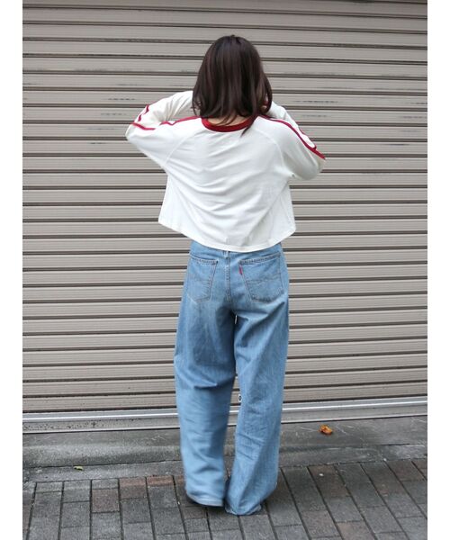 Ungrid（アングリッド）の「【WEB限定】サイドラインラグランロングスリーブTee（Tシャツ/カットソー・レディース・ピンク/アイボリー/ネイビー・FREE）」の8枚目の写真