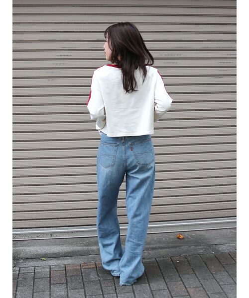 Ungrid（アングリッド）の「【WEB限定】サイドラインラグランロングスリーブTee（Tシャツ/カットソー・レディース・ピンク/アイボリー/ネイビー・FREE）」の6枚目の写真