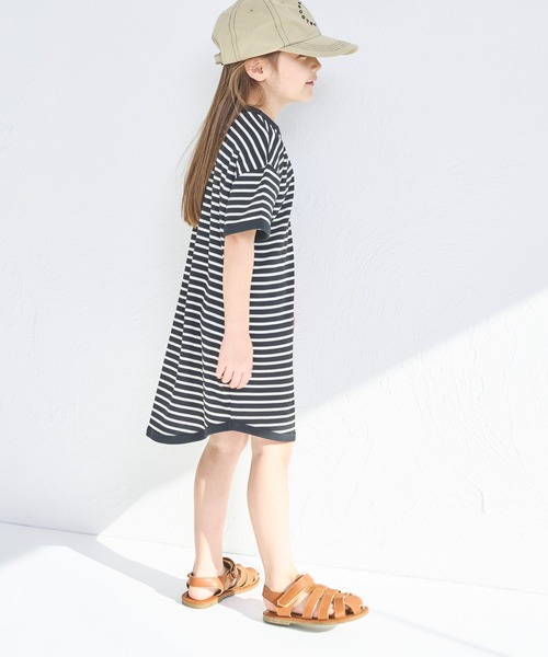 pairmanon(ペアマノン)の「【リンクコーデ】【ふんわりワッフル】ボーダー パイピングワンピース(ワンピース・キッズ・ホワイト系その他/ピンク系その他/ブラック系その他/ブラウン/ピンク系その他2・140/120/110/150/100/90/130)」の12枚目の写真