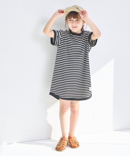 pairmanon(ペアマノン)の「【リンクコーデ】【ふんわりワッフル】ボーダー パイピングワンピース(ワンピース・キッズ・ホワイト系その他/ピンク系その他/ブラック系その他/ブラウン/ピンク系その他2・140/120/110/150/100/90/130)」の14枚目の写真