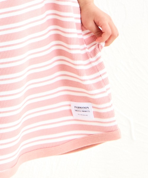 pairmanon(ペアマノン)の「【リンクコーデ】【ふんわりワッフル】ボーダー パイピングワンピース(ワンピース・キッズ・ホワイト系その他/ピンク系その他/ブラック系その他/ブラウン/ピンク系その他2・140/120/110/150/100/90/130)」の16枚目の写真