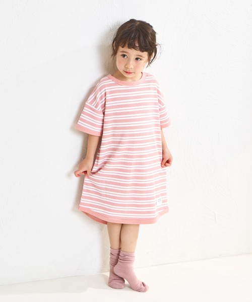 pairmanon(ペアマノン)の「【リンクコーデ】【ふんわりワッフル】ボーダー パイピングワンピース(ワンピース・キッズ・ホワイト系その他/ピンク系その他/ブラック系その他/ブラウン/ピンク系その他2・140/120/110/150/100/90/130)」の17枚目の写真