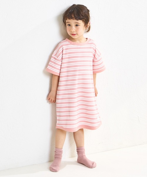 pairmanon(ペアマノン)の「【リンクコーデ】【ふんわりワッフル】ボーダー パイピングワンピース(ワンピース・キッズ・ホワイト系その他/ピンク系その他/ブラック系その他/ブラウン/ピンク系その他2・140/120/110/150/100/90/130)」の18枚目の写真