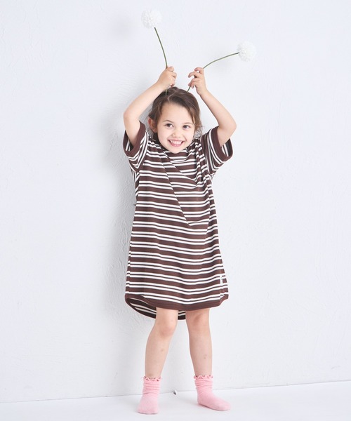 pairmanon(ペアマノン)の「【リンクコーデ】【ふんわりワッフル】ボーダー パイピングワンピース(ワンピース・キッズ・ホワイト系その他/ピンク系その他/ブラック系その他/ブラウン/ピンク系その他2・140/120/110/150/100/90/130)」の22枚目の写真