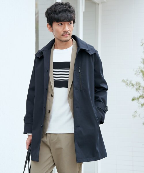 雑誌MonoMax4月号掲載】撥水ピケフードステンカラーコート（ステン