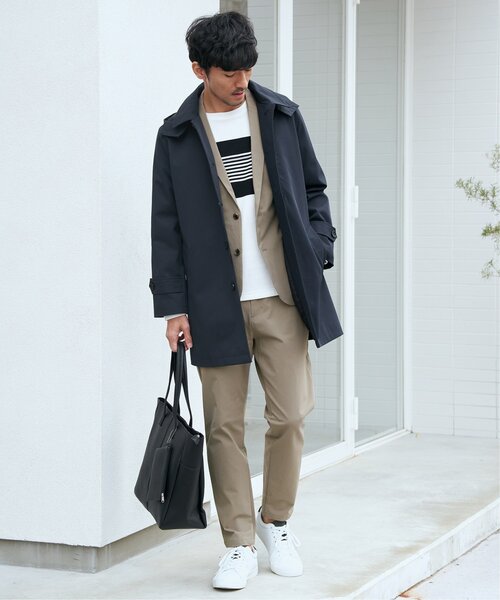 雑誌MonoMax4月号掲載】撥水ピケフードステンカラーコート（ステン