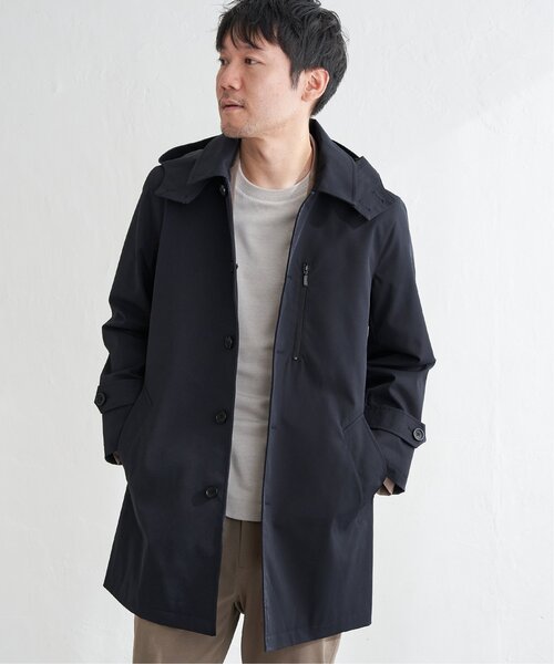 雑誌MonoMax4月号掲載】撥水ピケフードステンカラーコート