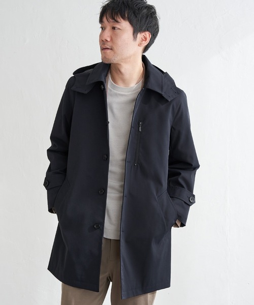 雑誌MonoMax4月号掲載】撥水ピケフードステンカラーコート