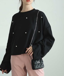 パールデコレーションプルオーバートップス