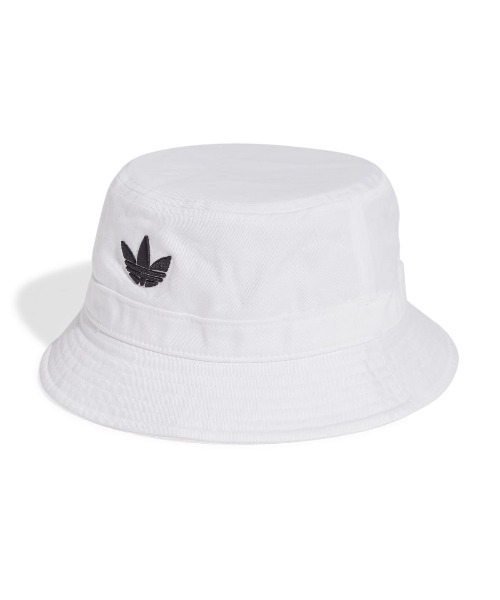 adidas(アディダス)の「adidas Originals ADICOLOR BUCKET HAT(アディダス オリジナルス アディカラー トレフォイル バケットハット)(ハット・メンズ・ブラック/ホワイト・SMALL/LARGE/MEDIUM)」の2枚目の写真
