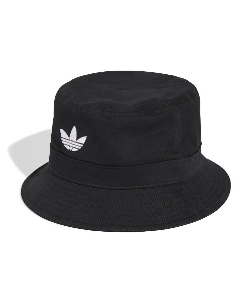 adidas(アディダス)の「adidas Originals ADICOLOR BUCKET HAT(アディダス オリジナルス アディカラー トレフォイル バケットハット)(ハット・メンズ・ブラック/ホワイト・SMALL/LARGE/MEDIUM)」の1枚目の写真