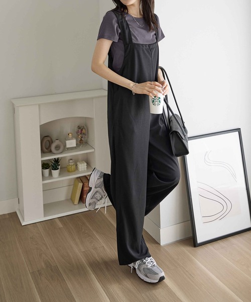 CHAN ME（チャンミ）の「ラウンドネック半袖Tシャツ（Tシャツ/カットソー・レディース・グレー/チャコールグレー/ブラック/ホワイト/ピンク/ネイビー・MEDIUM/LARGE/X-LARGE）」の9枚目の写真