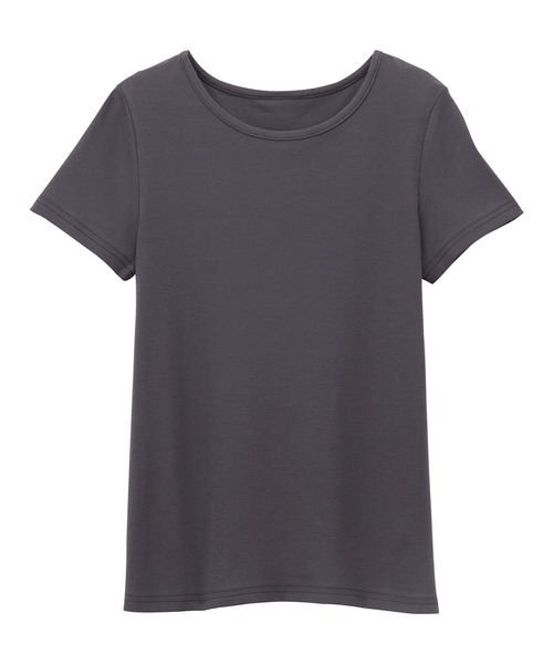 CHAN ME（チャンミ）の「ラウンドネック半袖Tシャツ（Tシャツ/カットソー・レディース・グレー/チャコールグレー/ブラック/ホワイト/ピンク/ネイビー・MEDIUM/LARGE/X-LARGE）」の20枚目の写真