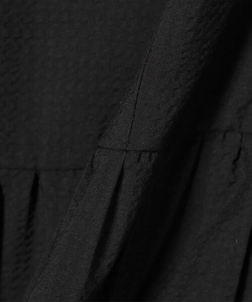 Ray BEAMS サッカー パフスリーブ Vネック ワンピース Ray BEAMS（レイ ビームス）サッカー パフスリーブ Vネック