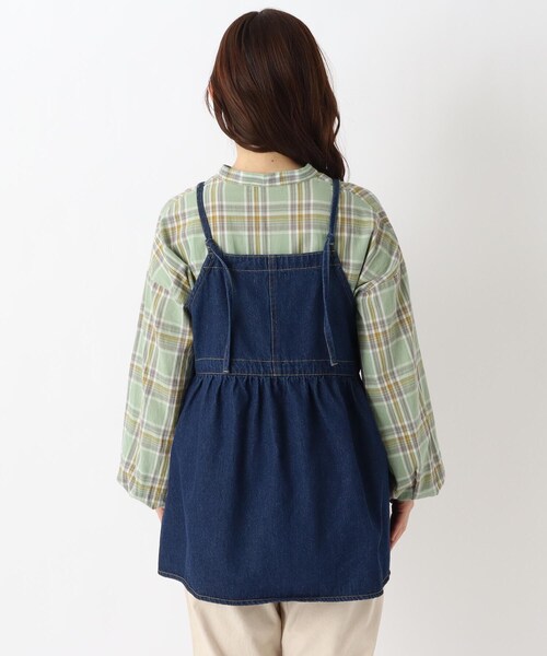 one'sterrace(ワンズテラス)の「【ワンズテラスオリジナル】デニム キャミブラウス(ベスト・レディース・ブルー系その他7/ネイビー系5・02)」の5枚目の写真