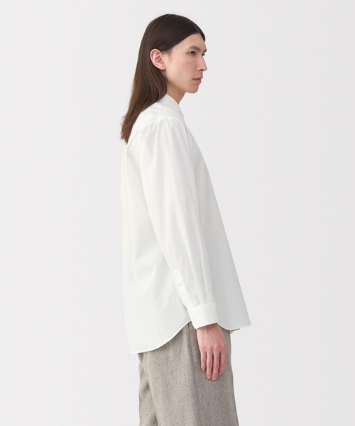 MUJI Labo(ムジラボ)の「〔MUJI Labo〕紳士 ポプリンレギュラーカラーシャツ(シャツ/ブラウス・メンズ・サックスブルー/ライトグレー/ブルー系/ホワイト・S/M/L/XL)」の6枚目の写真