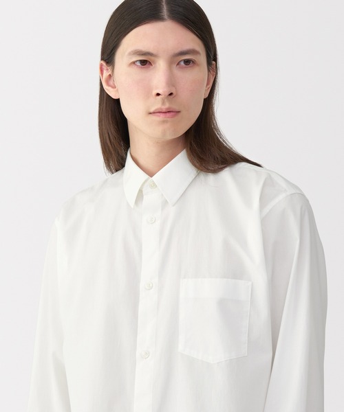 MUJI Labo(ムジラボ)の「〔MUJI Labo〕紳士 ポプリンレギュラーカラーシャツ(シャツ/ブラウス・メンズ・サックスブルー/ライトグレー/ブルー系/ホワイト・S/M/L/XL)」の8枚目の写真