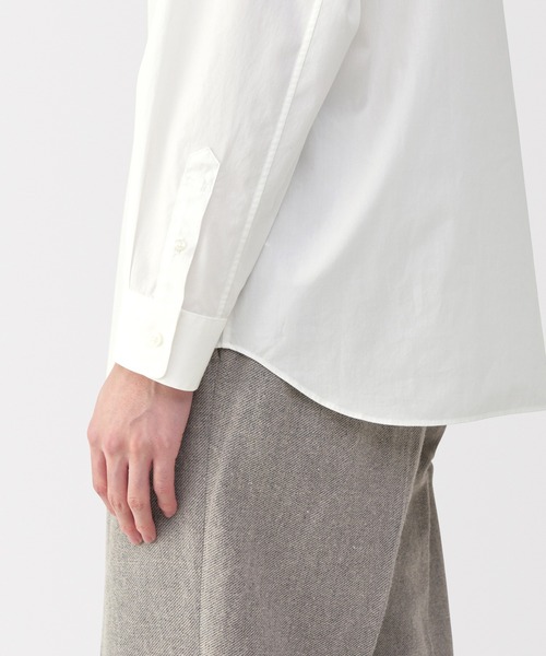 MUJI Labo(ムジラボ)の「〔MUJI Labo〕紳士 ポプリンレギュラーカラーシャツ(シャツ/ブラウス・メンズ・サックスブルー/ライトグレー/ブルー系/ホワイト・S/M/L/XL)」の9枚目の写真