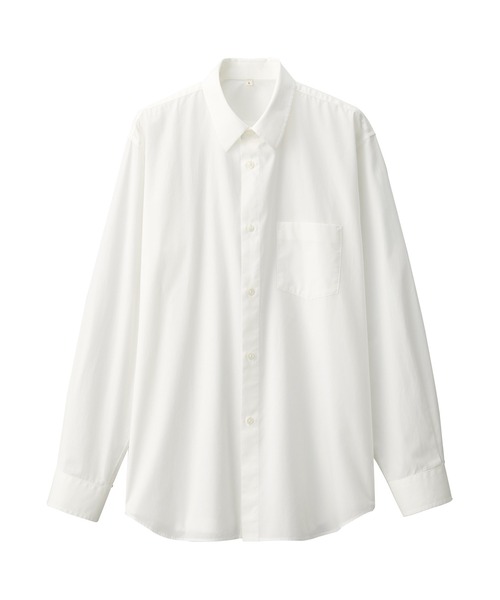 MUJI Labo(ムジラボ)の「〔MUJI Labo〕紳士 ポプリンレギュラーカラーシャツ(シャツ/ブラウス・メンズ・サックスブルー/ライトグレー/ブルー系/ホワイト・S/M/L/XL)」の10枚目の写真