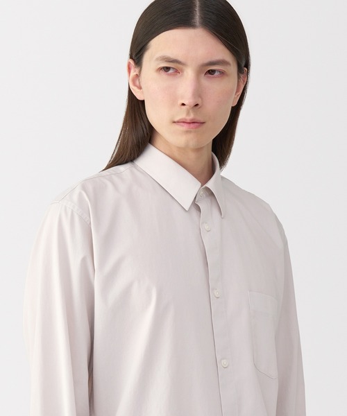 MUJI Labo(ムジラボ)の「〔MUJI Labo〕紳士 ポプリンレギュラーカラーシャツ(シャツ/ブラウス・メンズ・サックスブルー/ライトグレー/ブルー系/ホワイト・S/M/L/XL)」の15枚目の写真