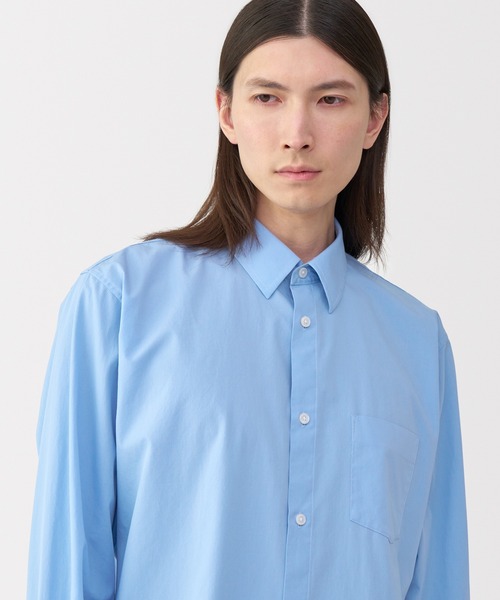 MUJI Labo(ムジラボ)の「〔MUJI Labo〕紳士 ポプリンレギュラーカラーシャツ(シャツ/ブラウス・メンズ・サックスブルー/ライトグレー/ブルー系/ホワイト・S/M/L/XL)」の22枚目の写真