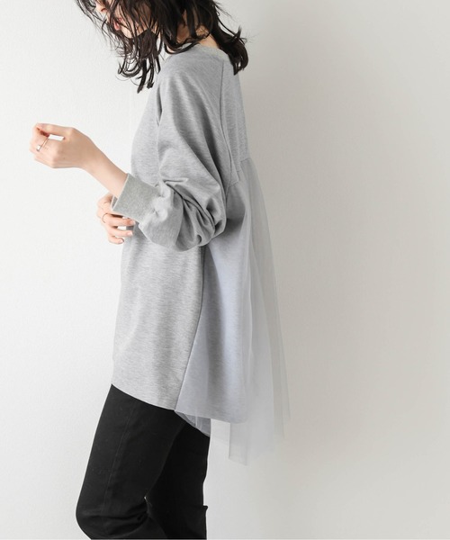 SUGAR BISKET（シュガービスケット）の「バックチュール 異素材切り替えプルオーバー（Tシャツ/カットソー・レディース・ホワイト/ブラック/グレー・フリー）」の20枚目の写真