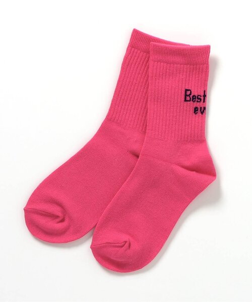 BREEZE(ブリーズ)の「ラインロゴソックス(ソックス/靴下・キッズ・オフホワイト/ネイビー/ピンク/ライム・21/18/15 )」の4枚目の写真