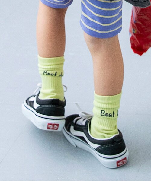 BREEZE(ブリーズ)の「ラインロゴソックス(ソックス/靴下・キッズ・オフホワイト/ネイビー/ピンク/ライム・21/18/15 )」の3枚目の写真