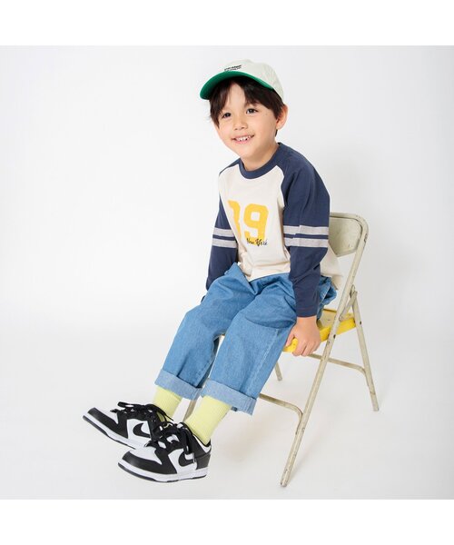 BREEZE(ブリーズ)の「ラインロゴソックス(ソックス/靴下・キッズ・オフホワイト/ネイビー/ピンク/ライム・21/18/15 )」の11枚目の写真