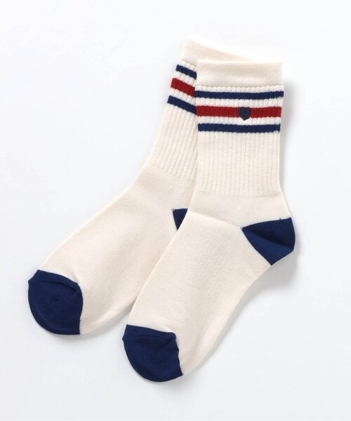 BREEZE(ブリーズ)の「ラインロゴソックス(ソックス/靴下・キッズ・オフホワイト/ネイビー/ピンク/ライム・21/18/15 )」の13枚目の写真