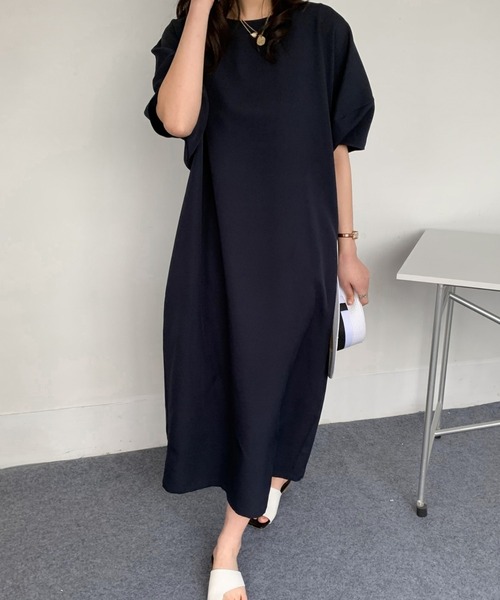 ABITOKYO(アビトーキョー)の「バックスリットバルーン袖ワンピース(ワンピース・レディース・アイボリー/ブラック/チャコールグレー/ベージュ/ネイビー・M/L/XL)」の12枚目の写真