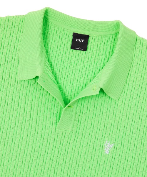 HUF(ハフ)の「HUF 1984 KNIT POLO(ポロシャツ・メンズ・グリーン系その他/レッド系その他/ブラック系その他・SMALL/MEDIUM/LARGE/X-LARGE/XX-LARGE)」の15枚目の写真