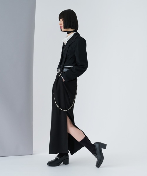 jkyoイタリアメイド ショートジャケット Acetate Polyester Collarless