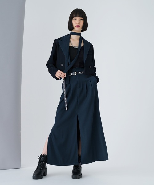 seyto（セイト）の「Tulle layered semi double tailored jacket