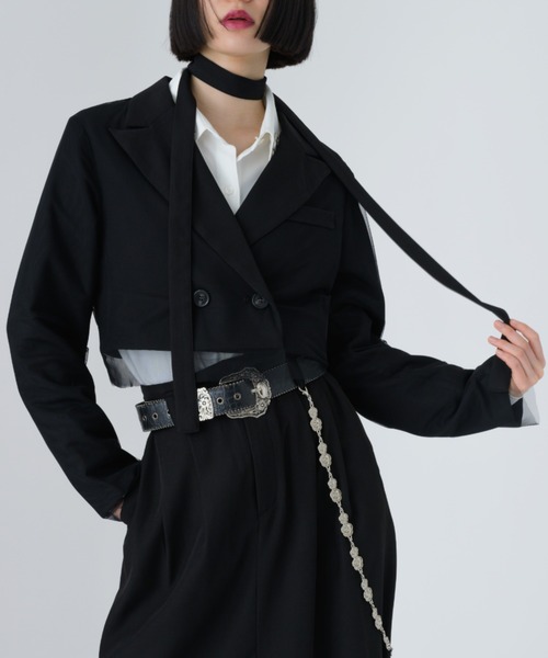 チュールレイヤード ジャケット 楽天市場】レディース ジャケット トップス ドレス ANDRESD