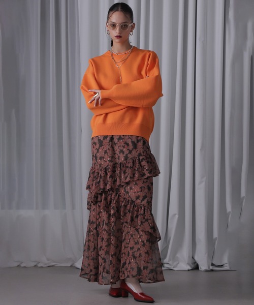 ROSE BUD（ローズバッド）の「オリジナルプリントスカート（スカート・レディース・グリーン/ブラウン・ONE SIZE）」の3枚目の写真