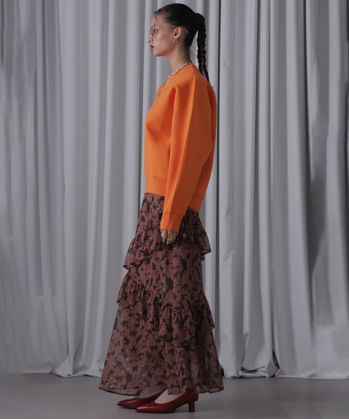 ROSE BUD（ローズバッド）の「オリジナルプリントスカート（スカート・レディース・グリーン/ブラウン・ONE SIZE）」の4枚目の写真