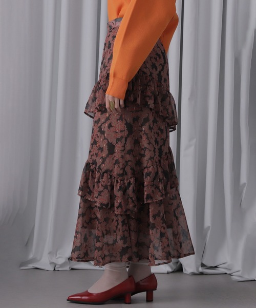 ROSE BUD（ローズバッド）の「オリジナルプリントスカート（スカート・レディース・グリーン/ブラウン・ONE SIZE）」の7枚目の写真