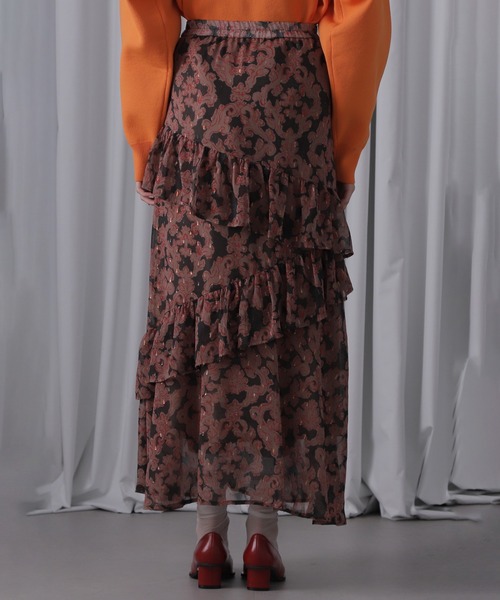 ROSE BUD（ローズバッド）の「オリジナルプリントスカート（スカート・レディース・グリーン/ブラウン・ONE SIZE）」の8枚目の写真