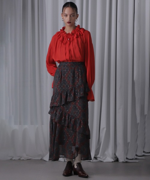 ROSE BUD（ローズバッド）の「オリジナルプリントスカート（スカート・レディース・グリーン/ブラウン・ONE SIZE）」の15枚目の写真