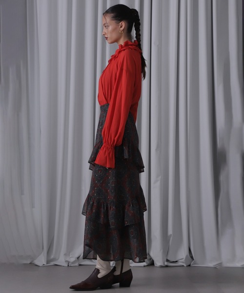 ROSE BUD（ローズバッド）の「オリジナルプリントスカート（スカート・レディース・グリーン/ブラウン・ONE SIZE）」の16枚目の写真