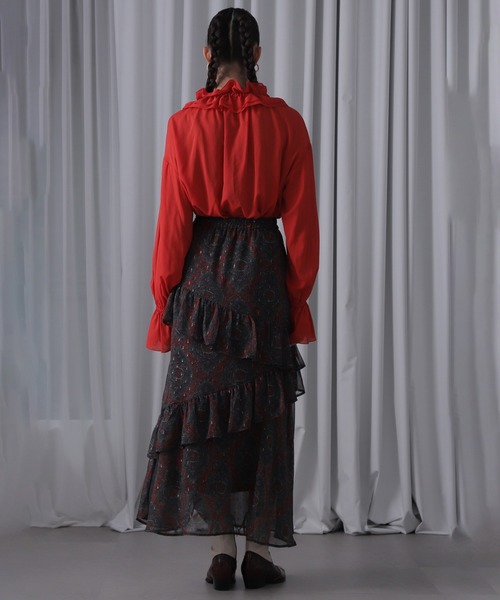 ROSE BUD（ローズバッド）の「オリジナルプリントスカート（スカート・レディース・グリーン/ブラウン・ONE SIZE）」の17枚目の写真